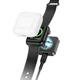 БЕЗПРОВІДНИЙ ЗАРЯДНИЙ ПРИСТРІЙ HOCO CW55 2,5W 2В1 ДЛЯ IWATCH 1-8+SE+ULTRA ВХОДИ: (1XTYPE-C+1XLIGHTNING 1A) ЧОРНЕ - зображення 5