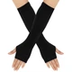 Митенки короткие однотонные черные One Size - изображение 1
