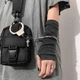 Митенки короткие однотонные темно-серые One Size - изображение 2