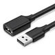 Кабель UGREEN US103 USB 2.0 Male to USB Female 3m Black (10317) - зображення 1