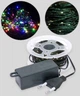 Светодиодная гирлянда нить "Роса" на катушке, 50м, 220V, 500 LED, 8 режимов, зеленый провод, IP44, Мультиколор - изображение 1