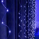 Гирлянда штора "Роса" 2x2м, 160 LED, от USB, 8 режимов, 8 нитей, Сине-белый - изображение 5
