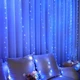 Гирлянда штора "Роса", 3x3м, 300 LED, от USB, 8 режимов + статический, IP44, Сине-белый - изображение 7