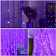 Гирлянда штора "Роса", 1,8x1,2м, 144 LED, от USB и сети 220В, 8 режимов, 12 нитей, Фиолетовый - изображение 5