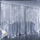 Гирлянда штора "Роса" от USB, 3x3м, 600 LED, 20 нитей, 8 режимов, IP44, Холодный белый - изображение 1