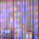 Гірлянда штора "Роса", 3x2м, 200 LED, від USB, 8 режимів + статичний, IP44, Мультиколор - зображення 6