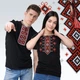 Модная женская вышиванка с классической вышивкой с коротким рукавом «Карпатский орнамент (красная вышивка)» S - изображение 5