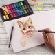 Подарунковий набір акварельних фарб для малювання Professional Paint Set 36 кольорів у металевому пеналі. - зображення 5
