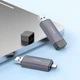 Переходник HOCO Spirit 2-in-1 USB / Type-C 2.0 Card reader HB45 |480Mbps, 2TB Max| серый - изображение 5