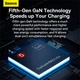 Адаптер сетевой Baseus Gan5 Pro Ultra - Slim Fast Charger C + U 65W (Overseas Edition) (CCGP150113) серый - изображение 13