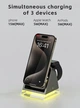 Зарядка Qi 4 in 1 Magnetic Wireless Charger W83 |15W, Phone/AirPods/iWatch| чорна - зображення 4