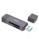 Переходник HOCO Spirit 2-in-1 USB / Type-C 3.0 Card reader HB45 |5Gbps, 2TB Max| серый - изображение 1