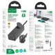Адаптер мережевий Hoco Sharp desktop socket NS4 |1USB/2Type-C, 65W/3A, PD/QC, 4000W Socket| чорний - зображення 9