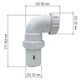 Сифон CL5 Boiler Series, 32 мм, сухой, угловой, белый - изображение 5