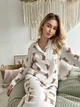 Жіноча муслінова піжама сорочка і штани з ведмедиками Teddy COSY S Молочний (cosy2182516) - изображение 5