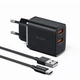 Зарядний пристрій на 2 порти Mcdodo 12W 2A Charger + кабель Type-C 1m CH-5072 Black - зображення 1