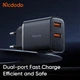 Зарядний пристрій на 2 порти Mcdodo 12W 2A Charger + кабель Type-C 1m CH-5072 Black - зображення 3