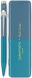 Ручка шариковая Caran d'Ache 849 Paul Smith Cyan Blue & Steel Blue Синяя 1 мм в металлическом пенале (7630002353281) - изображение 3