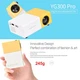 Міні портативний мультимедійний проектор з динаміком Byintek Led Projector YG300 - изображение 3