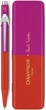 Ручка шариковая Caran d'Ache 849 Paul Smith Warm Red & Melrose Pink Синяя 1 мм в металлическом пенале (7630002353137) - изображение 3