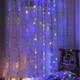 Гирлянда штора "Роса", 3x0,6м, 100 LED, от USB, 8 режимов, Мультиколор - изображение 9