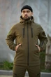 Мужской костюм утепленный куртка и штаны с шевроном Reef Softshell Intruder 0193 4XL Койот ( IN - 0193/03 N ) - изображение 2