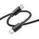 Дата кабель Hoco X96 Hyper Type-C to Type-C 60W (1m) Black - зображення 3