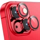 Защитное стекло Epik Metal Classic на камеру (в упак.) для Apple iPhone 15 (6.1") / 15 Plus (6.7") Красный / Red - изображение 6