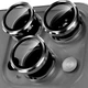 Защитное стекло Epik Metal Classic на камеру (в упак.) для Apple iPhone 13 Pro / 13 Pro Max Темно-Серый / Graphite - изображение 4