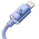 Дата кабель Baseus Crystal Shine Series Type-C to Lightning 20W (1.2m) (CAJY00020) Purple - зображення 6
