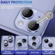 Защитное стекло Epik Metal Classic на камеру (в упак.) для Apple iPhone 14 (6.1") / 14 Plus (6.7") Голубой / Light Blue - изображение 4