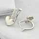 Серьги iron love 39474 размер 18х10 мм вес 3.0 г позолота Белое Золото - изображение 3