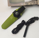 Нож Morakniv Eldris 1.0 Colour Green (12633) + огниво, паракорд и застёжка - изображение 3