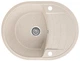 Мойка кухонная, кварцевая, овальная Viking Incanto 32R 610х460мм Бежевый - изображение 3
