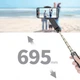 Складнoй портативный штатив монопод со стабилизатором QO9 с подсветкой Bluetooth селфи палка тренога, стабилизатор c LED лампой, 70 см - изображение 2