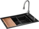 Кухонная мойка GRANADO Basic Estella 5-в-1 Black Shine - изображение 1