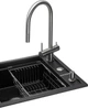 Кухонная мойка GRANADO Royal Estella 6-в-1 Black Shine - изображение 3