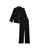 Піжама Сатинова (сорочка + штани) Victoria's Secret Satin Long Pajama Set L Чорна (26673402) - зображення 3