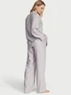 Піжама Фланель (сорочка + штани) Victoria's Secret Long Pajama Set M Блакитна смужка (26673901) - изображение 2