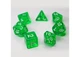 Набор кубиков Transparent 7 Dice Set - Green (7 шт.) (g7dtran05) - изображение 3