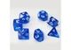 Набор кубиков Transparent 7 Dice Set - Blue (7 шт.) (g7dtran06) - изображение 2