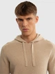 Sweter męski z kapturem Big Star Hoods 800 M Beżowy (5900714768164) - obraz 4