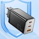 Зарядний пристрій Essager 67W GaN PD QC3.0 USB+2Type-C black (G671A2CU1) - зображення 3