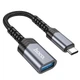 Мультиадаптер хаб Hoco UA24, Type-C to USB 3.0, серый - изображение 1