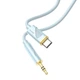 AUX кабель Hoco UPA30 Type-C to Jack 3.5 1m blue - зображення 2