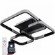 Люстра светодиодная потолочная LUMINARIA AKRILIKA SQUARE 130W 4S BLACK/CLEAR 220V IP20 с пультом ДУ - изображение 1