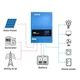 Гібридний інвертор Anenji ANJ-6200-48V-NO-WIFI, 48 В, 6200 Вт (безперебійник, UPS, ДБЖ) зарядка 80А - зображення 5