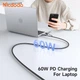 Многофункциональный нейлоновый кабель 4-в-1 Mcdodo 60W USB-C/USB-A to USB-C/Lightning Travel Cable 1.2m CA-1990 - изображение 6