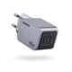 Мережевий зарядний пристрій UGREEN X707 2xUSB-C 45W PD GaN Tech QC4.0 PD3.0 Space Gray (35008) - зображення 3