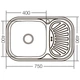 Мийка кухонна Zerix Z7549-08-180D (decor) (ZX1607) - зображення 2